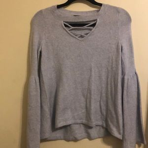 Light blue, bell sleeve sweater